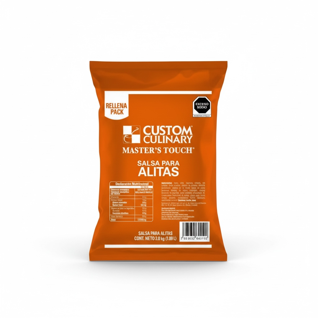 [SPAC-1003] SALSA PARA ALITAS CLÁSICA 2KG POUCH CUSTOM CULINARY