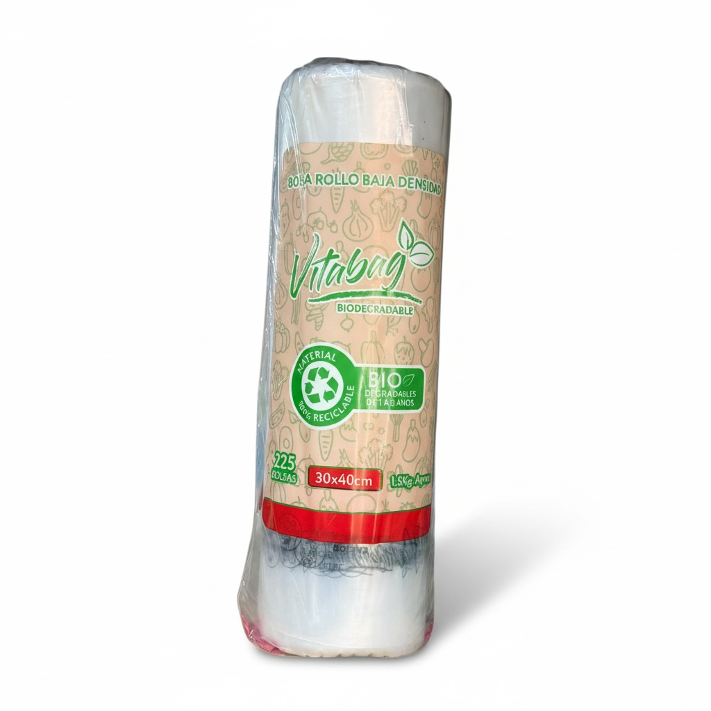 VITABAG BOLSA EN ROLLO BAJA DENSIDAD 30x40 225 BOLSAS