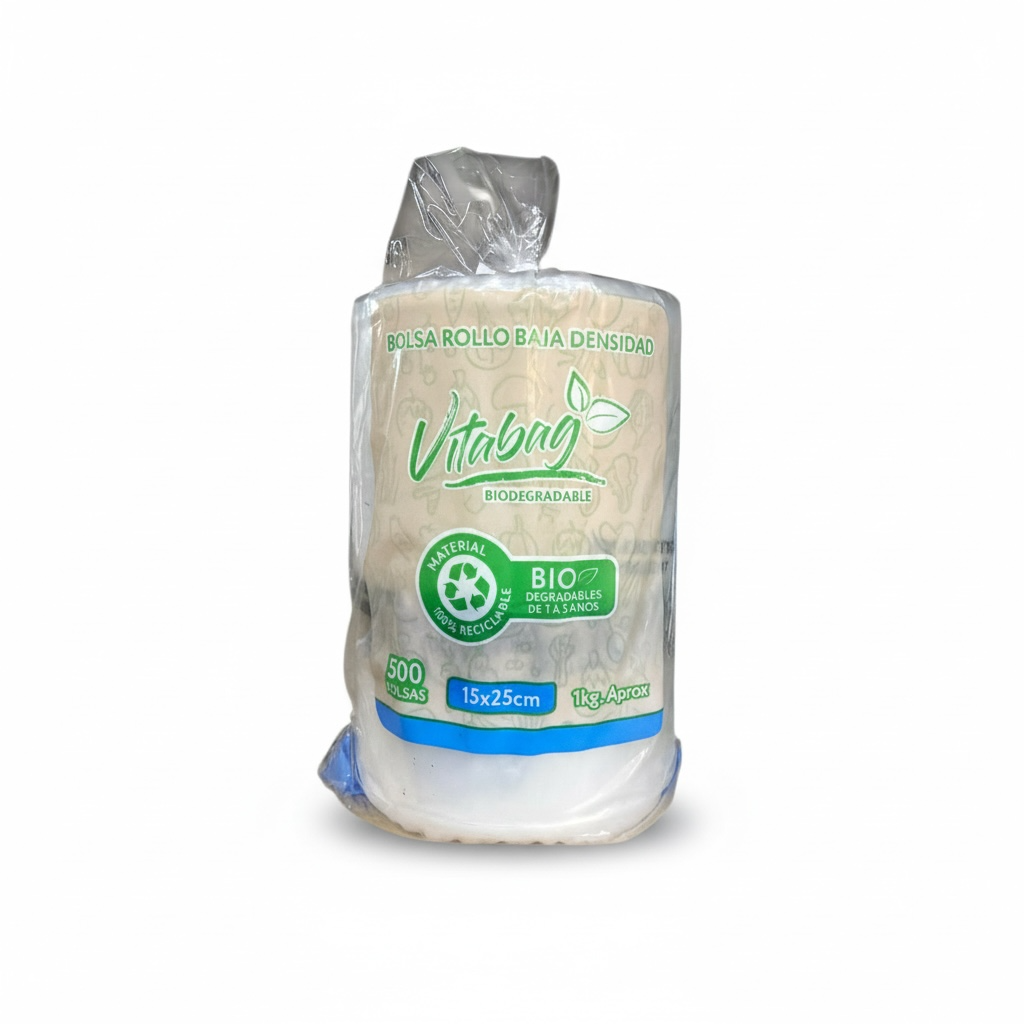 VITABAG BOLSA EN ROLLO BAJA DENSIDAD 15X25 500 BOLSAS ANGUIPLAST