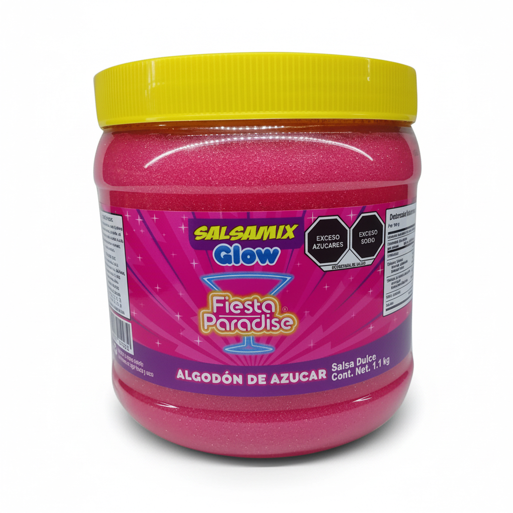 ESCARCHA PARA BEBIDAS FIESTA PARADISE ALGODÓN DE AZÚCAR GLOW 1.1 KG