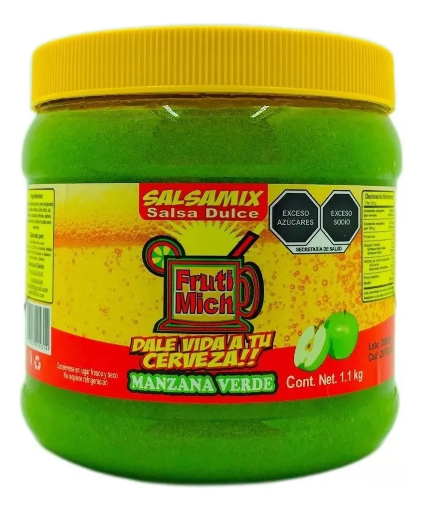 ESCARCHA PARA BEBIDAS FRUTI MICH MANZANA VERDE 1.1KG
