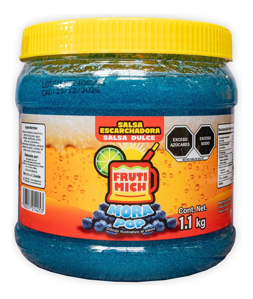 ESCARCHA PARA BEBIDAS FRUTI MICH MORA AZUL 1.1KG