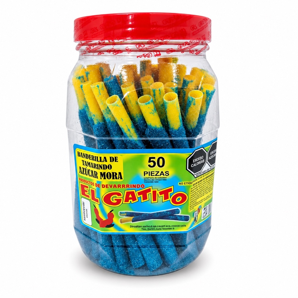 Banderilla Tamarindo Mora Azul El Gatito C/50u