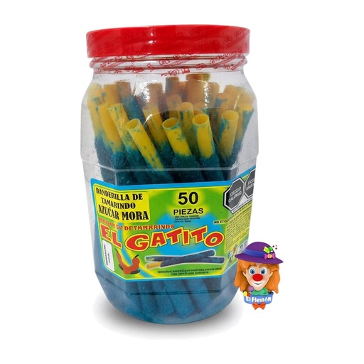 [BTMA-0007] Banderilla Tamarindo Mora Azul El Gatito C/50u