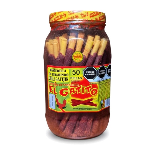 [BTCE-0006] Banderilla Tamarindo Chile El Gatito C/50u