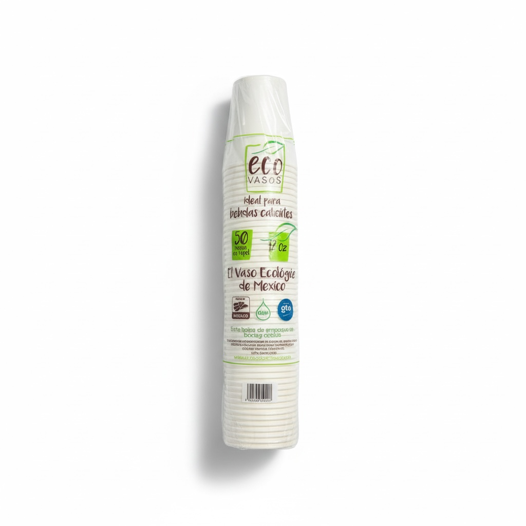 [VAS-0003] VASO DE PAPEL 12oz BEBIDA CALIENTE ECO VASO C/50u