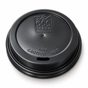 Tapa Negra 16oz (LC16) Capuchino para Vaso de Papel Ecovaso  C/50u