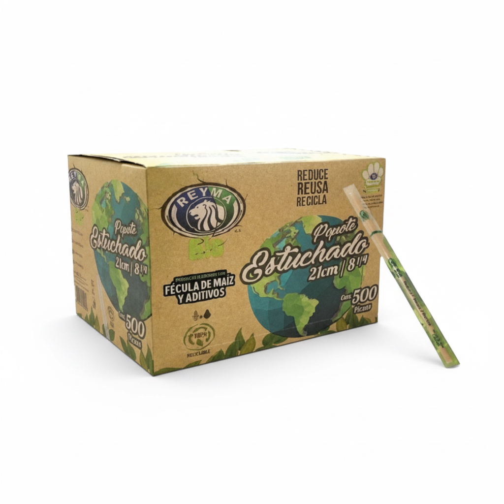 [INT7502208804693] BIO POPOTE REYMA ESTUCHADO CORTO 21CM 500u
