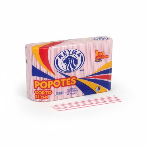 [BPRR-0250] Bio Popote Reyma Rayado 21CM