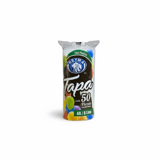 [TPV4-1084] Tapa Plástica Vaso 4A/8oz Reyma 50u