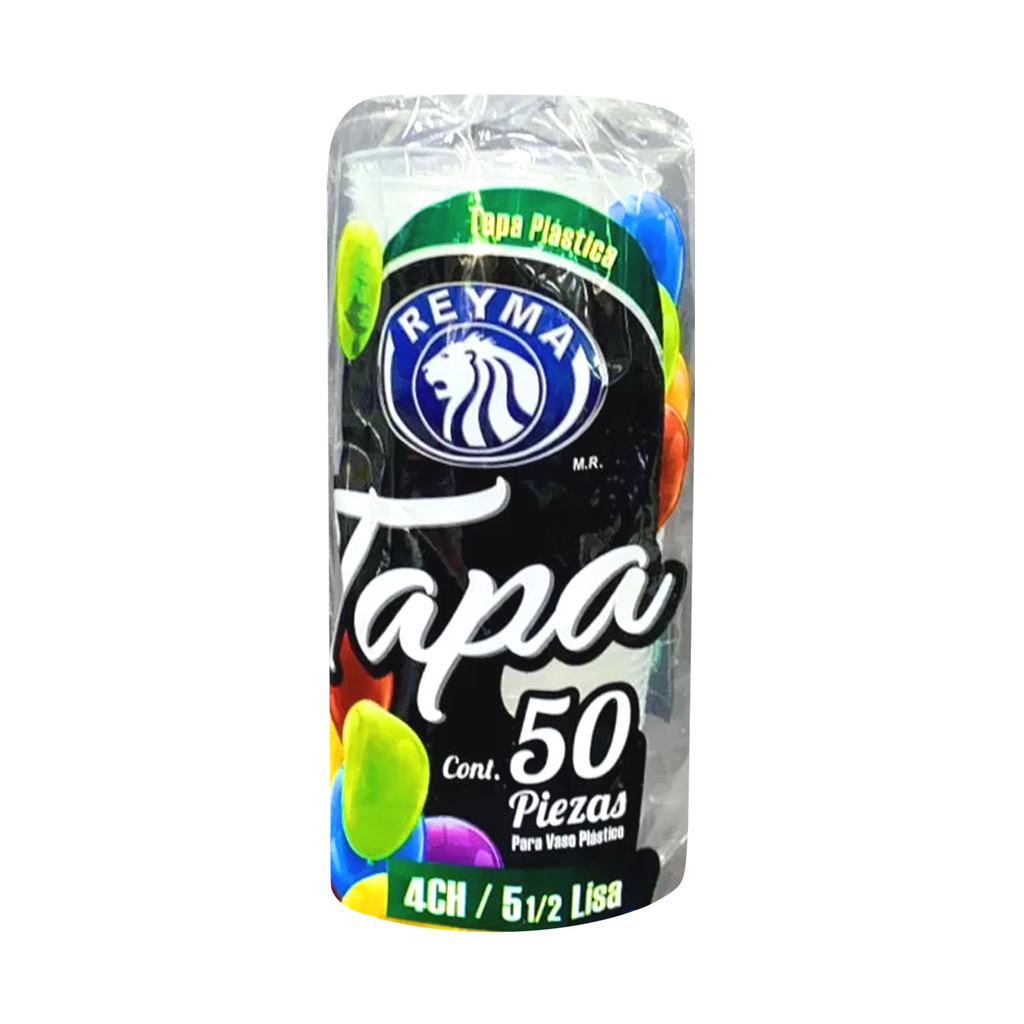 [TPV4-1085] TAPA PLÁSTICA VASO 4CH/5.5oz REYMA 50u