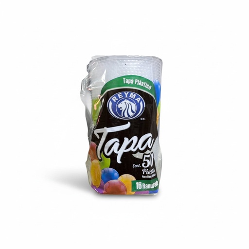 [TPV1-1070] Tapa para Vaso 16oz (16L/16A) Reyma con Ranura 50u