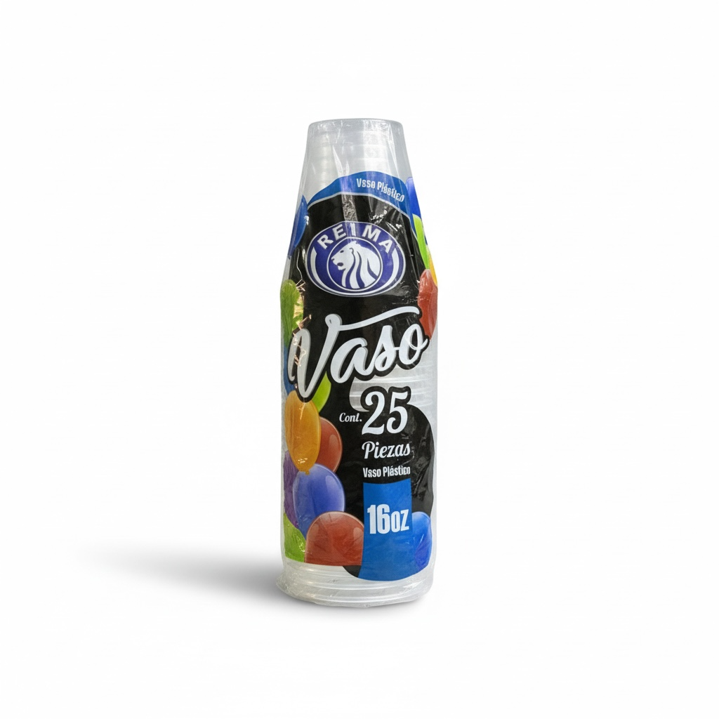 [VP1A-1149] VASO PLÁSTICO 16A (ANCHO) REYMA 25u