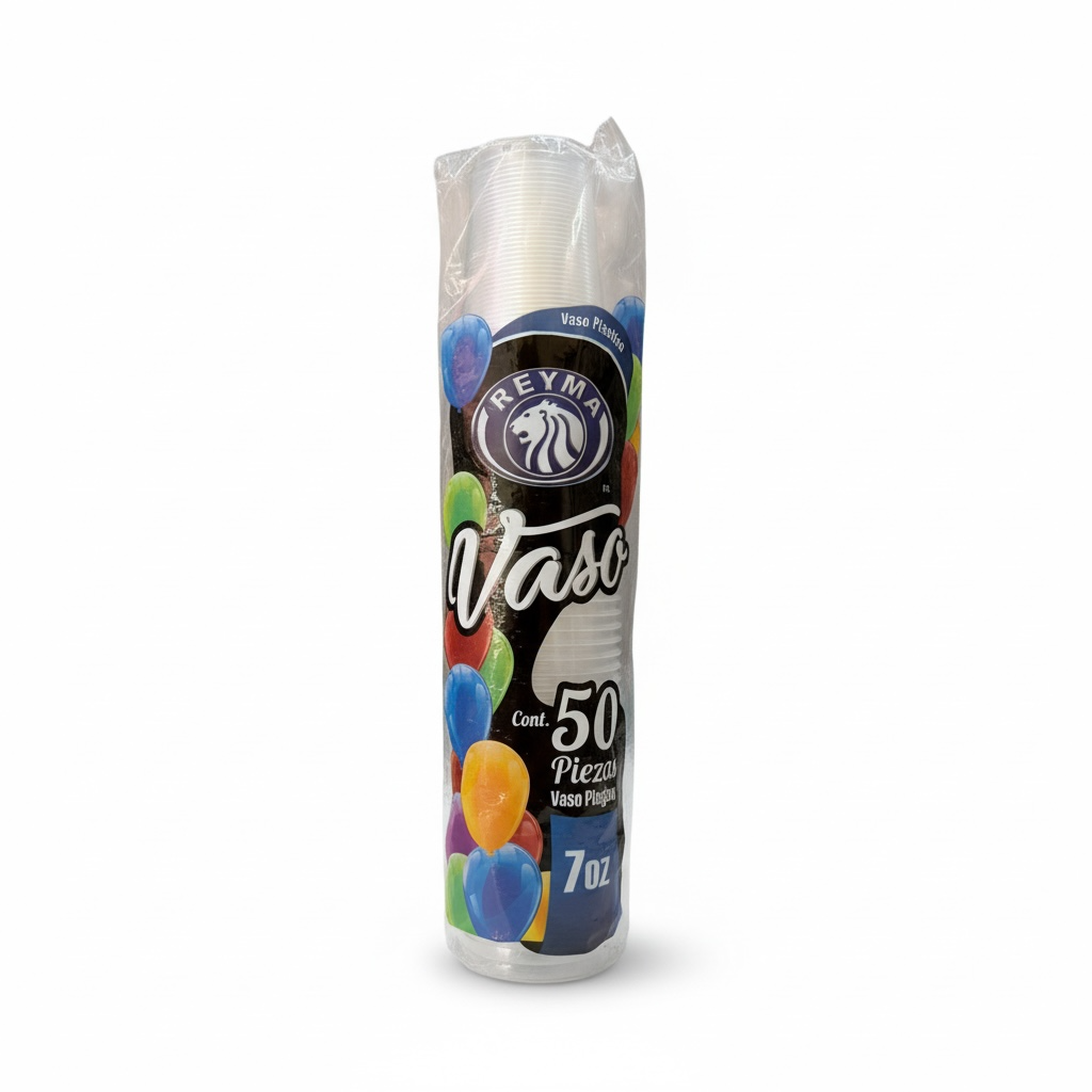 VASO PLASTICO 7oz REYMA 50u