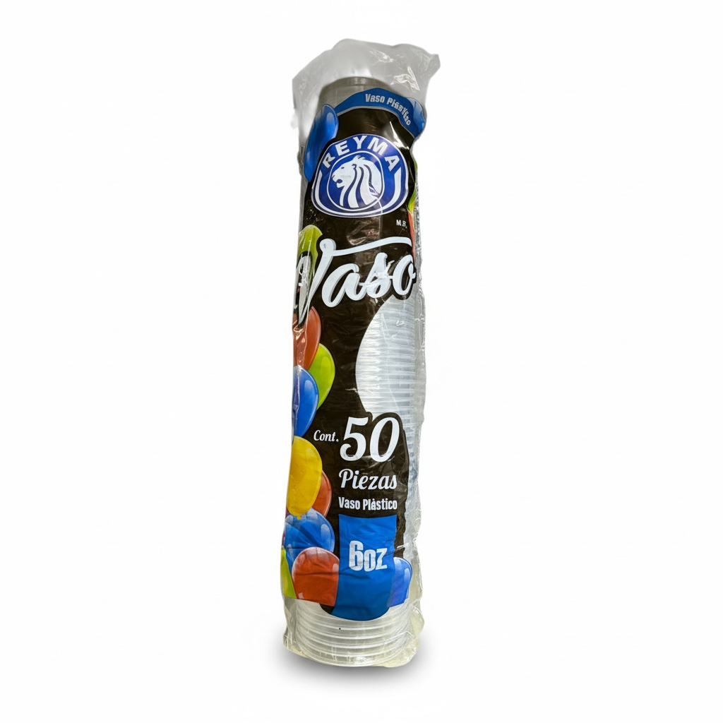 [VP6R-1143] VASO PLASTICO 6oz REYMA 50u