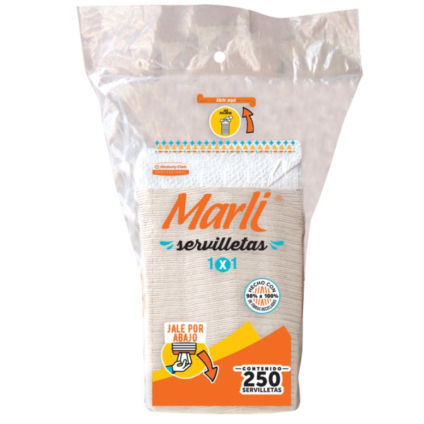 [INT7501943485730] SERVILLETA INTERDOBLADA 1x1 MARLI 250u