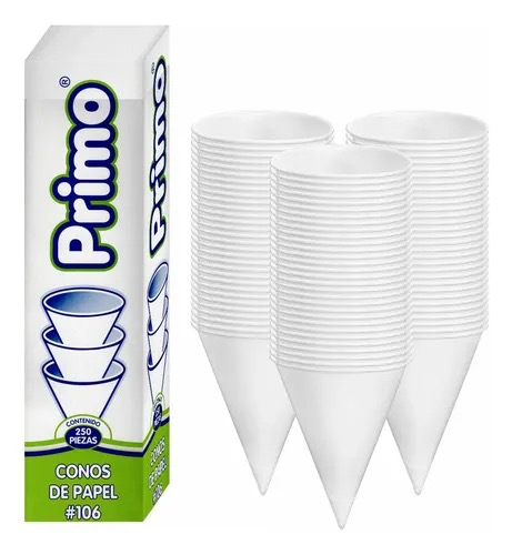[INT7501219111554] CONO DE PAPEL PRIMO C/250u