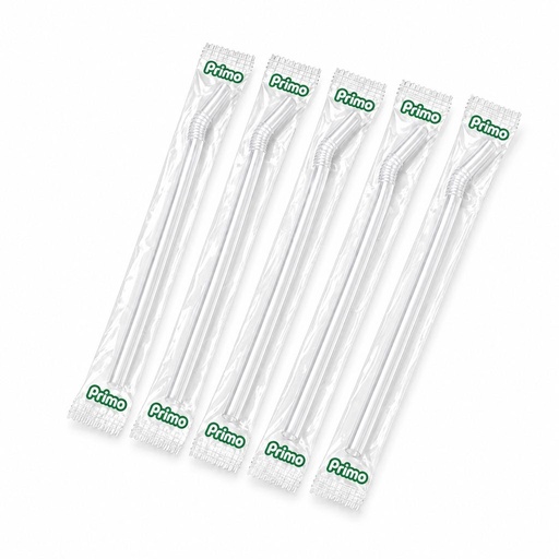 [PEFP-0910] Popote Estuchado Flexible Primo  C/125u