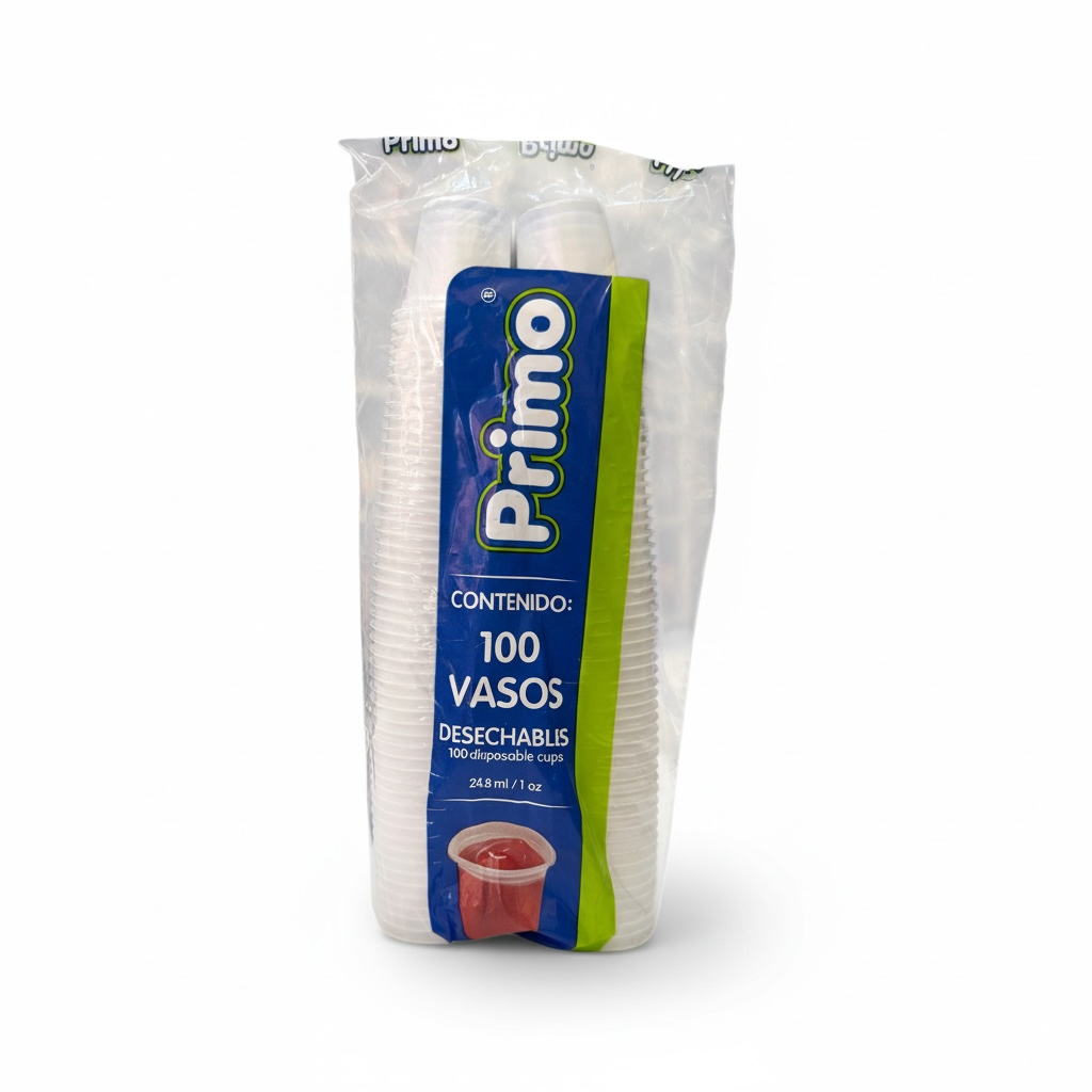 [VP0P-1140] VASO PLASTICO 0oz PRIMO C/100u