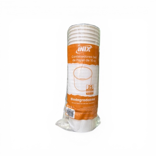 [EP3D-0549] Envase Papel 32OZ (DPC32) Inix 25u