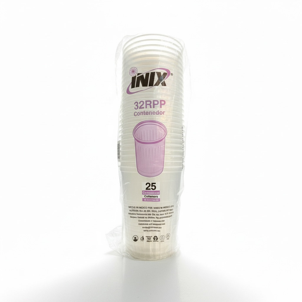 Envase Plástico 32RPP Inix 1LT 25u