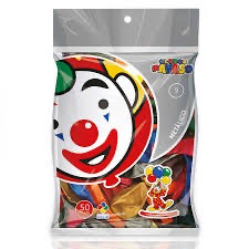 GLOBO DECORATOR 9" COLORES SURTIDOS METÁLICOS EL PAYASO C/50u