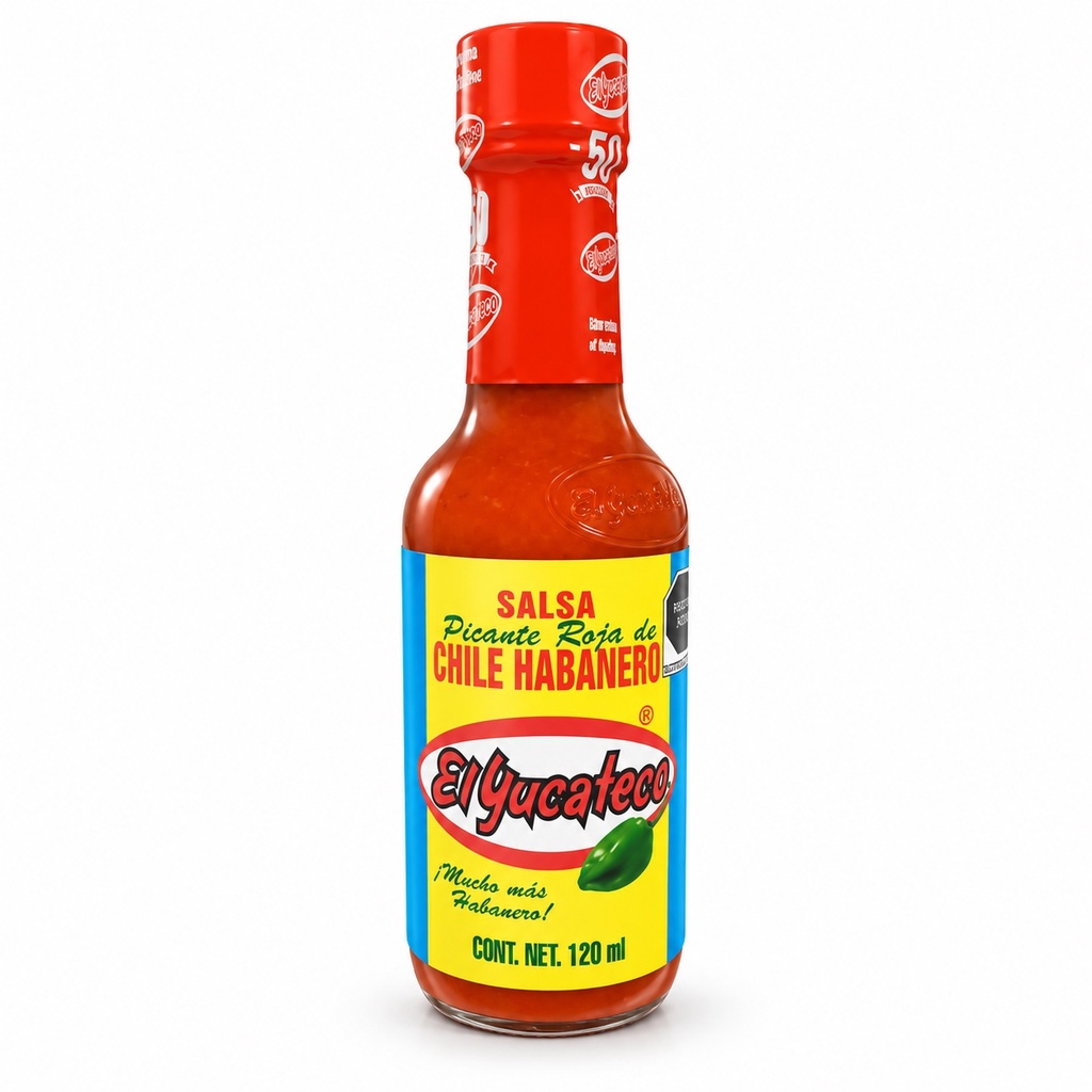 Salsa Habanera Yucateco Roja 120ML