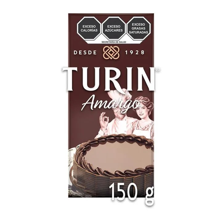 TABLILLA CHOCOLATE  TURIN AMARGO 150G