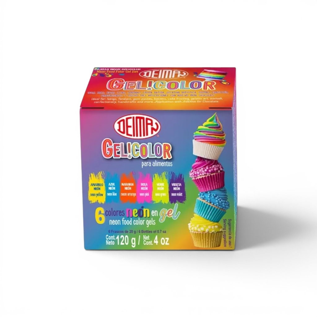 [CCEG-0265] CAJILLA COLORANTES EN GEL GELICOLOR MULTICOLOR NEON C/6 COLORES