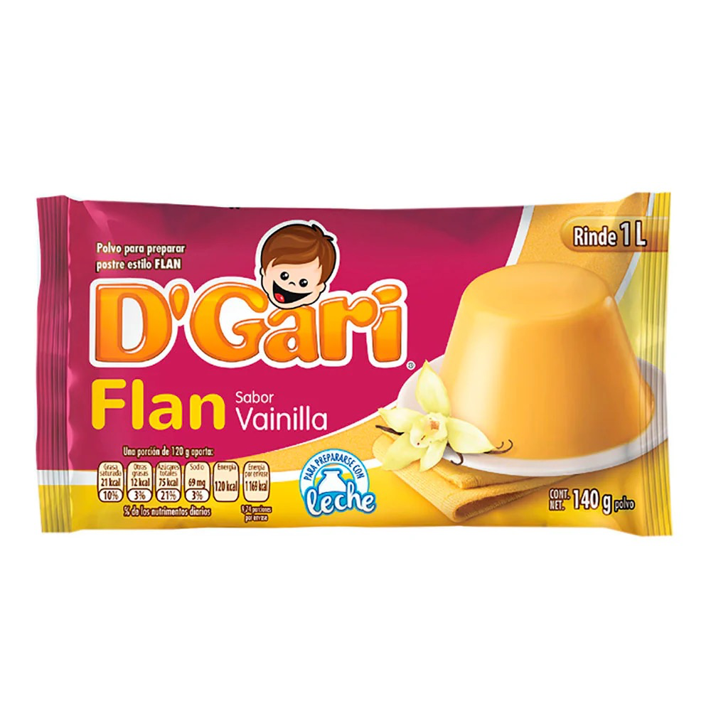 POLVO PARA PREPARAR FLAN D´GARI VAINILLA 140gr