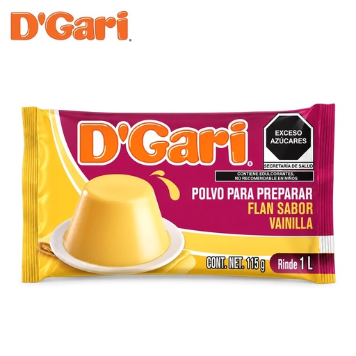 [PPPF-0873] Polvo para Preparar Flan D’Gari Sabor Vainilla 115 g