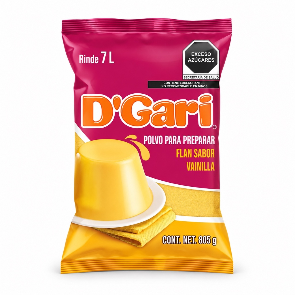 Polvo para Preparar Flan Dgari Vainilla 805GRS