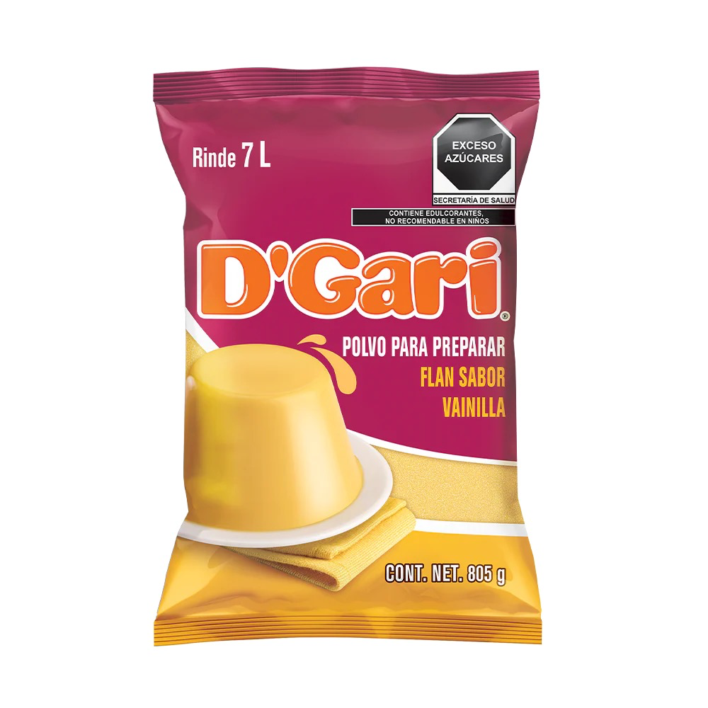 POLVO PARA PREPARAR FLAN DGARI VAINILLA 805GRS