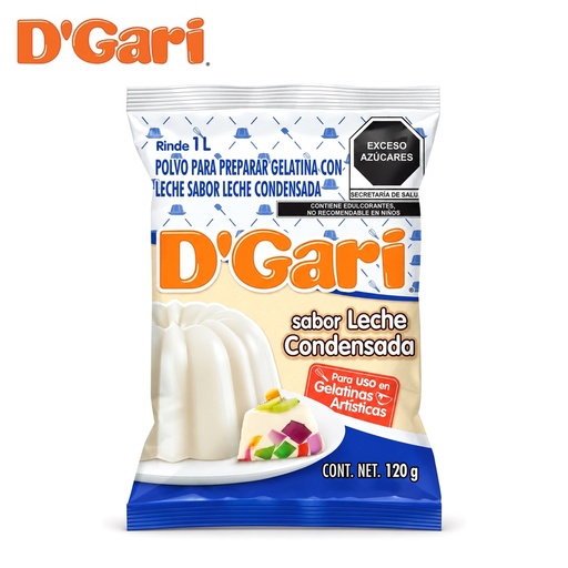 [POL-0023] Polvo para Preparar Gelatina D´gari Sabor Leche Condensada 120gr
