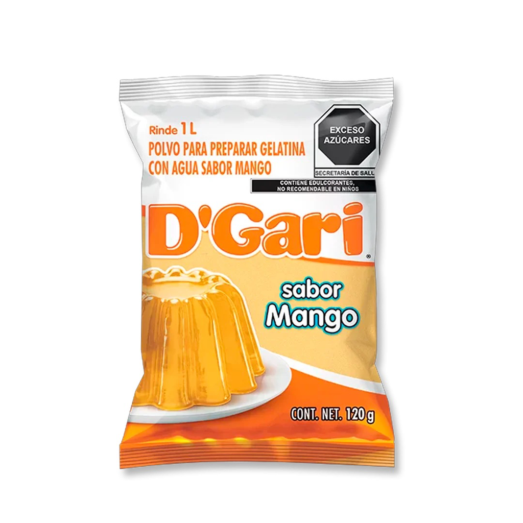 POLVO PARA PREPARAR GELATINA D´GARI SABOR MANGO DE AGUA 120gr