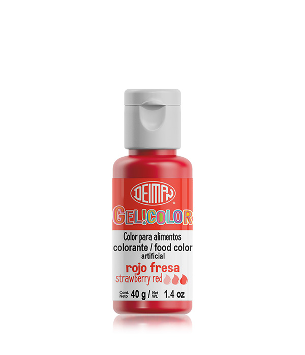COLORANTE EN GEL ROJO FRESA GELICOLOR 40GR