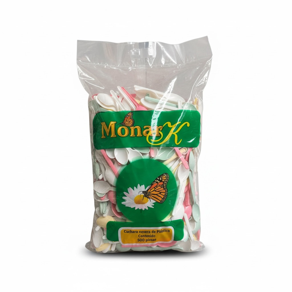 Cuchara Nevera Colores Monark C/500u