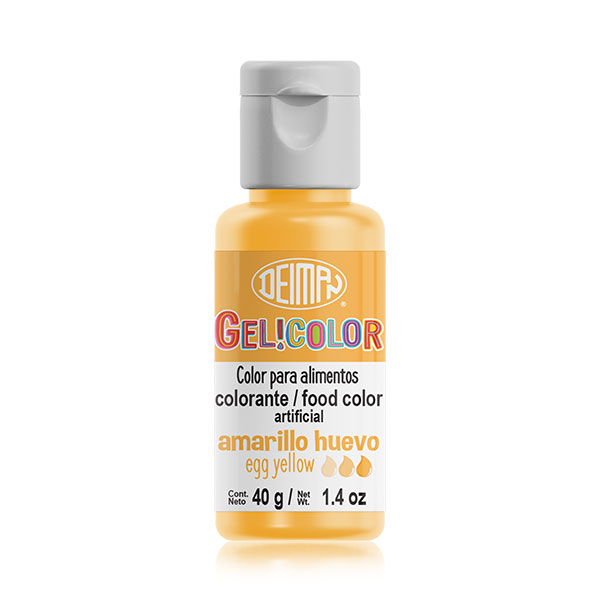 [COL-0001] COLORANTE EN GEL AMARILLO HUEVO GELICOLOR 40GR