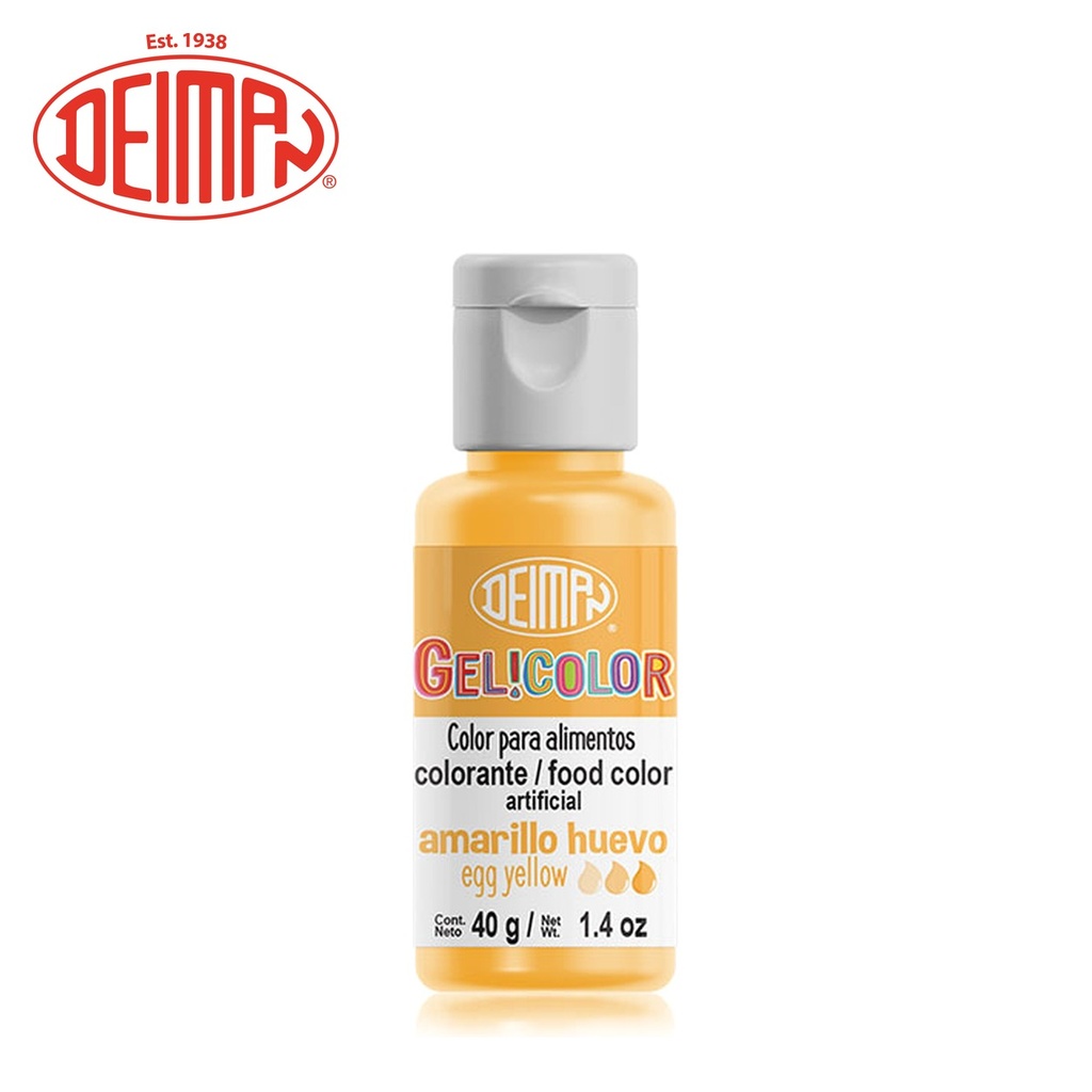 Colorante en Gel Amarillo Huevo Gelicolor 40GR