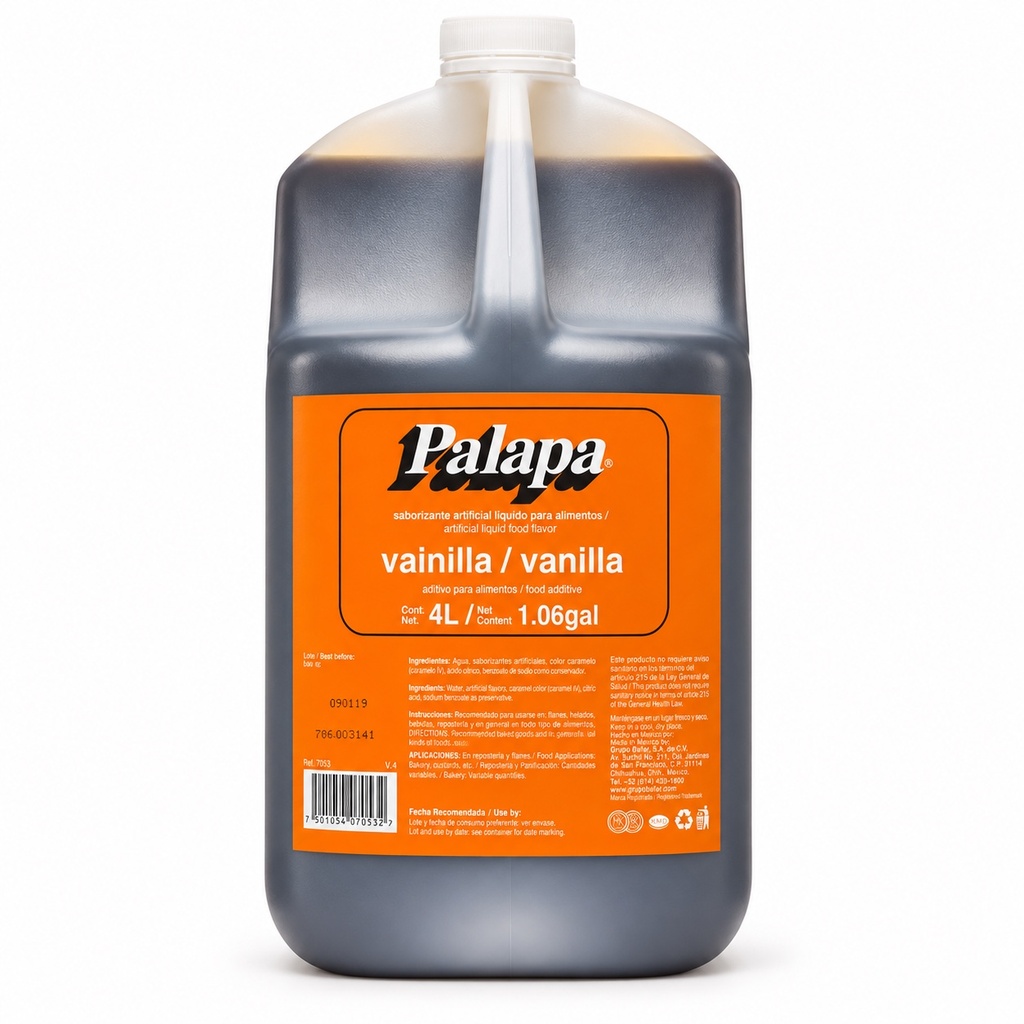 Saborizante Artificial Vainilla Palapa Naranja  4LT