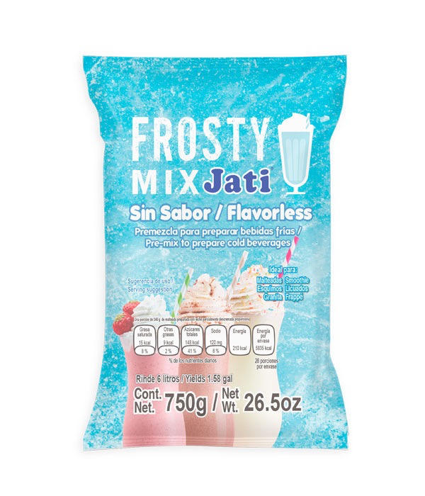 [BAS-0001] BASE PARA FRAPPÉ FFROSTY MIX NATURAL (SIN SABOR) JATI 750GR