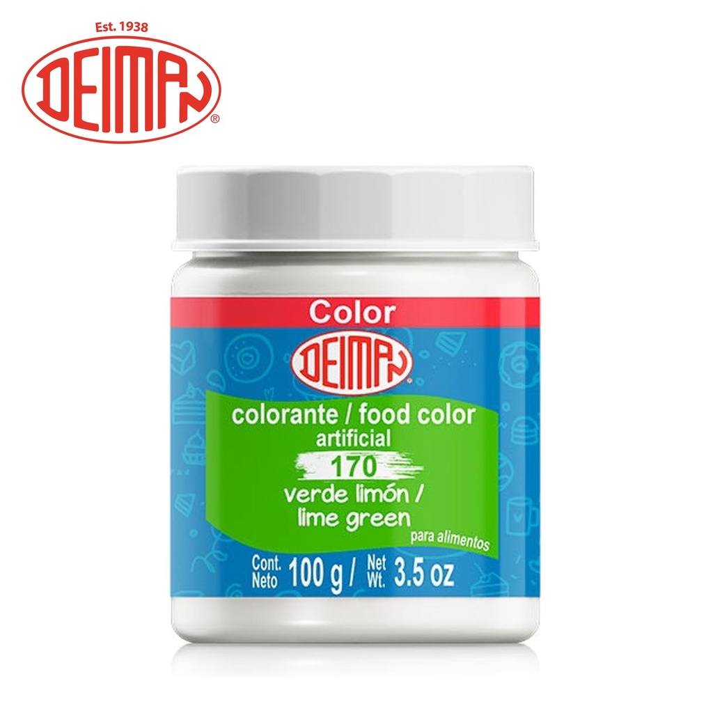 Colorante en Polvo Deiman 170 Verde Limon 100G