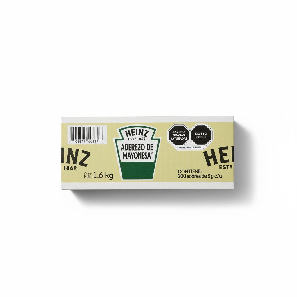 ADEREZO MAYONESA PORCIÓN CAJA CON 200u HEINZ