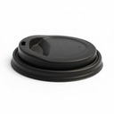 Tapa Negra 12oz (LC12) Capuchino para Vaso de Papel C/50u