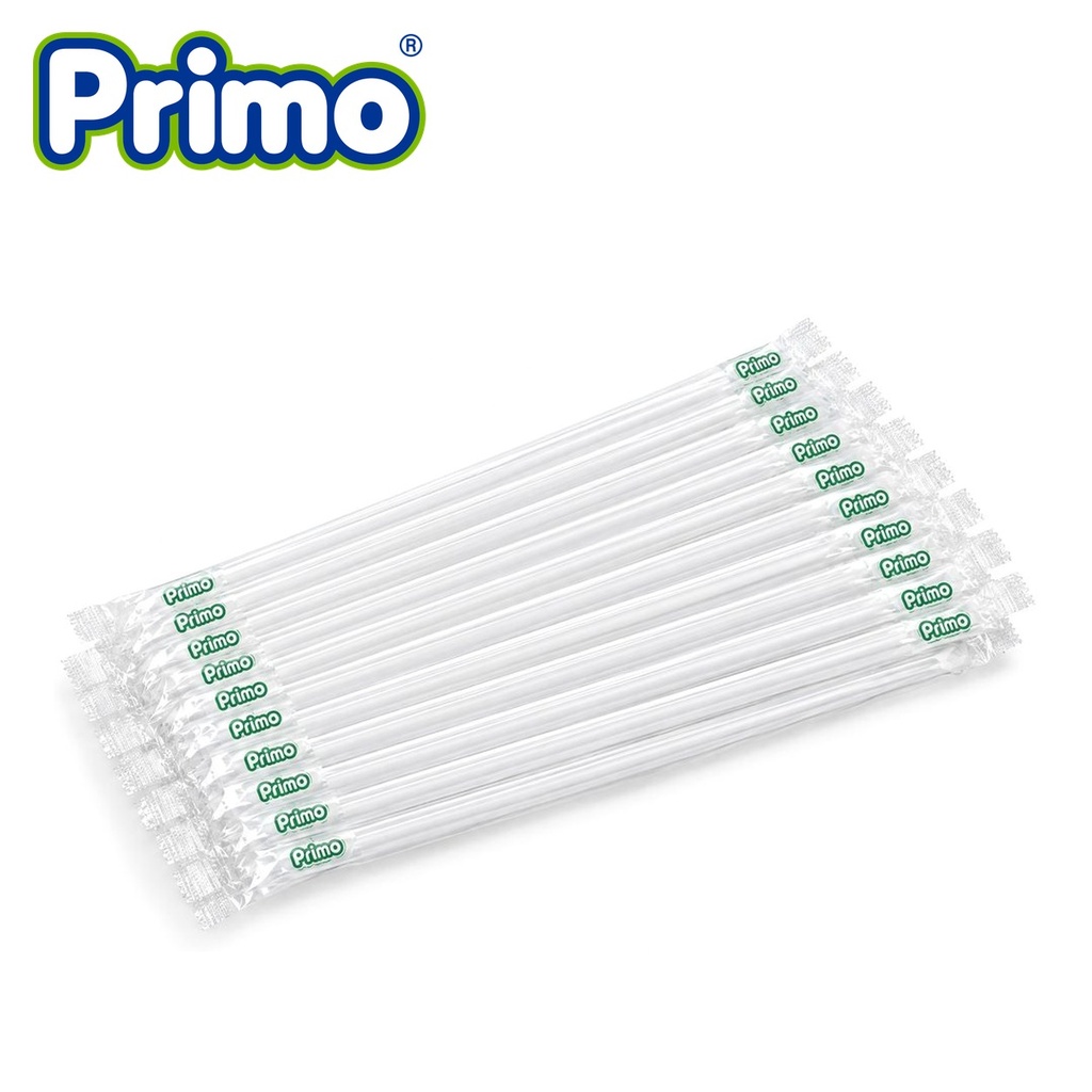 Caja Popote Estuchado Transparente Primo C/2000u