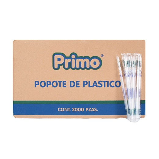 CAJA POPOTE ESTUCHADO TRANSPARENTE PRIMO C/2000u