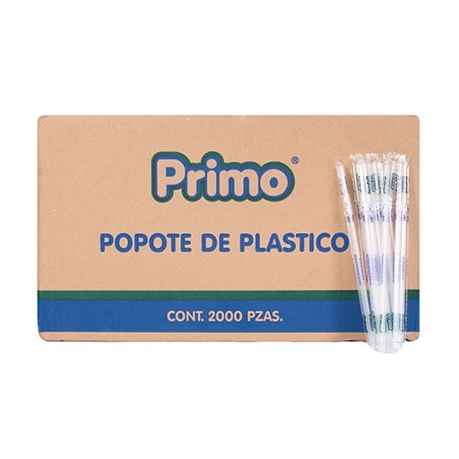 [CPET-0263] Caja Popote Estuchado Transparente Primo C/2000u
