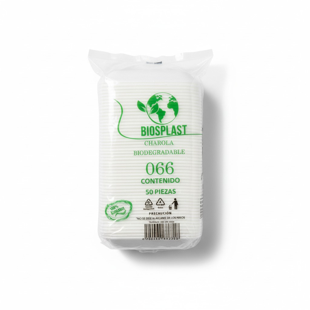 CHAROLA UNICEL 066 ECONÓMICA BIOPLAST C/50u