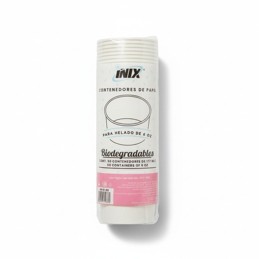 [EPB6-0552] Envase Papel Blanco 6OZ (CPH06-95) Inix 50PZ