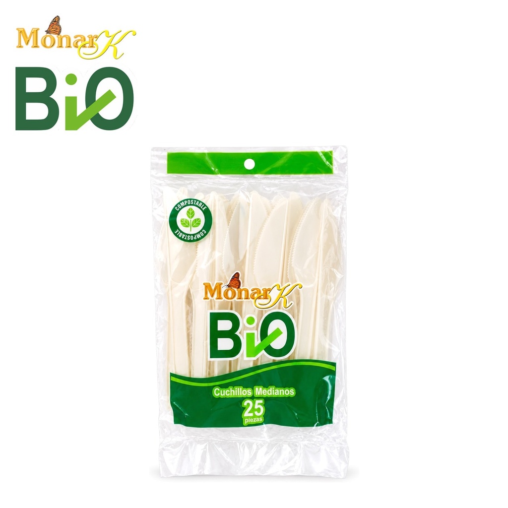 Cuchillo Mediano Monark Bio Compostable C/25u